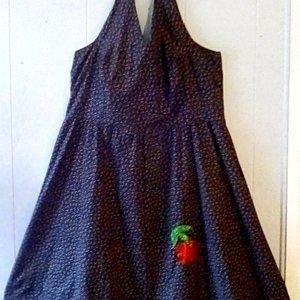 🍒Tiny Cherries Halter Rockabilly Dress/Retro inspired/PIN UP🍒